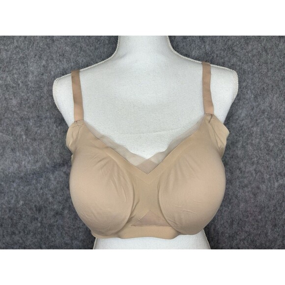 Honeylove Bra 38D/DD/(E) Beige Wireless Mesh Support Smoothing LWBR0302V3 - Picture 2 of 10